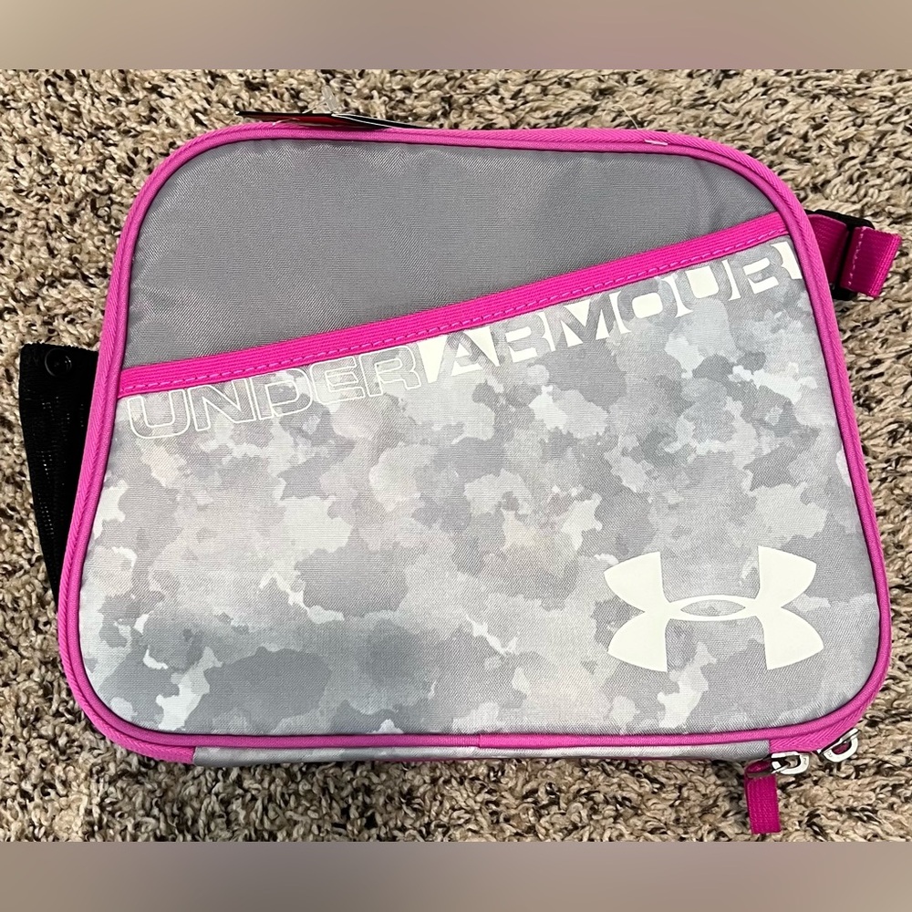 Under Armour Gray Camo & Pink Lunch Bag